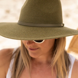 Isabelle Panama Hat - Olive