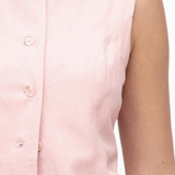 Lou Button Up Vest (Pink)