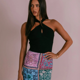 Poet Mini Skirt - Paisley Tile