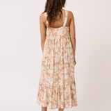 Aria Midi Dress (Floral Sand)