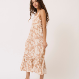 Aria Midi Dress (Floral Sand)