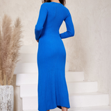 Sia Knit Midi Dress (Blue)