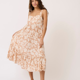 Aria Midi Dress (Floral Sand)