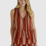 Lizzy Top - Rust Stripe