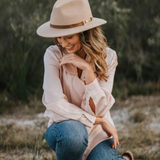 Renata Panama Hat - Light Taupe