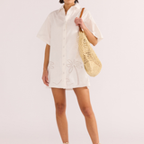 Romina Broderie Shirt Dress