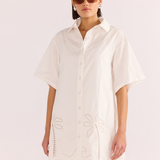 Romina Broderie Shirt Dress