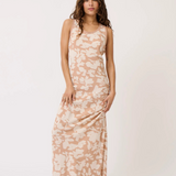 Cecilia Slip Dress (Floral Sand)