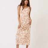 Cecilia Slip Dress (Floral Sand)